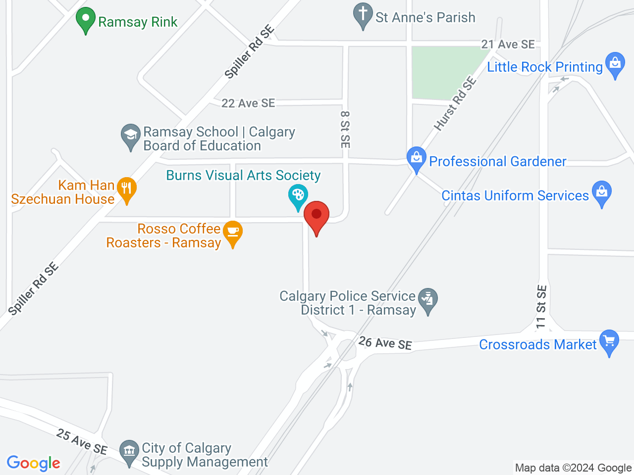 Street map for Superblend Cannabis Stop-n-Glow, 2510 Dartmouth Rd SE, Calgary AB
