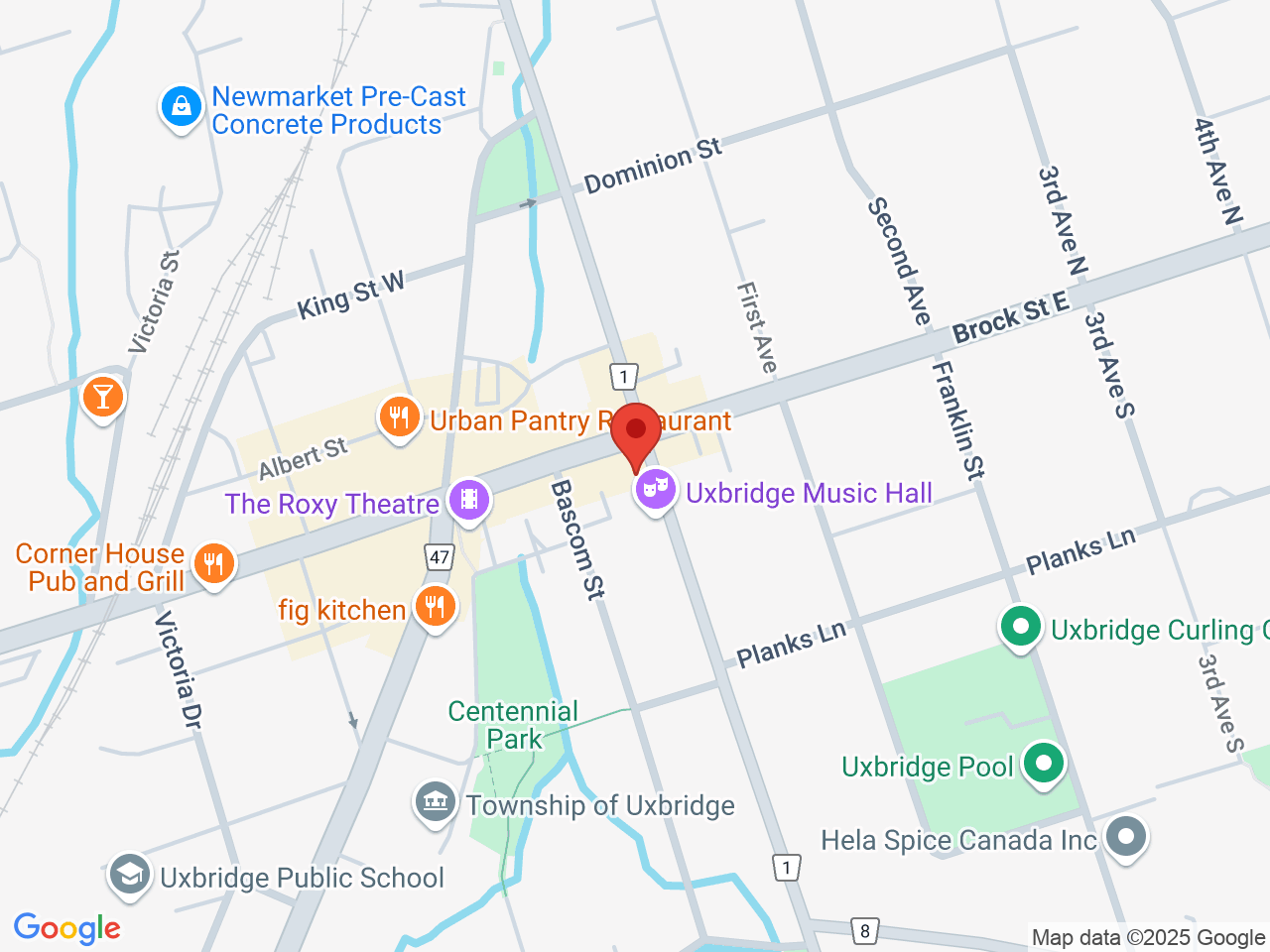 Street map for Buzzed Buds, 2 Brock St W Unit 3, Uxbridge ON