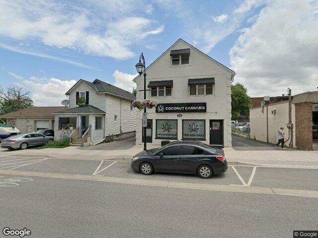 Street view for Coconut Cannabis, 50 Front St N, Thorold ON