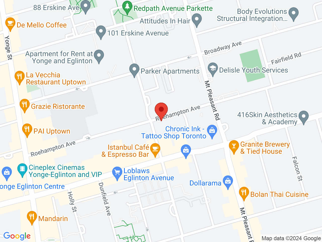 Street map for Buzzed Buds Yonge & Lawrence, 3080 Yonge St, Toronto ON
