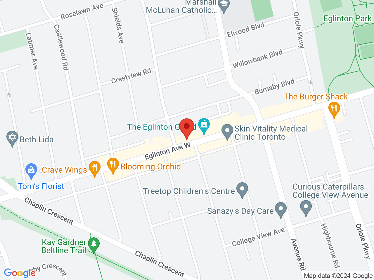 Street map for Cann6ix, 424 Eglinton Ave W, Toronto ON