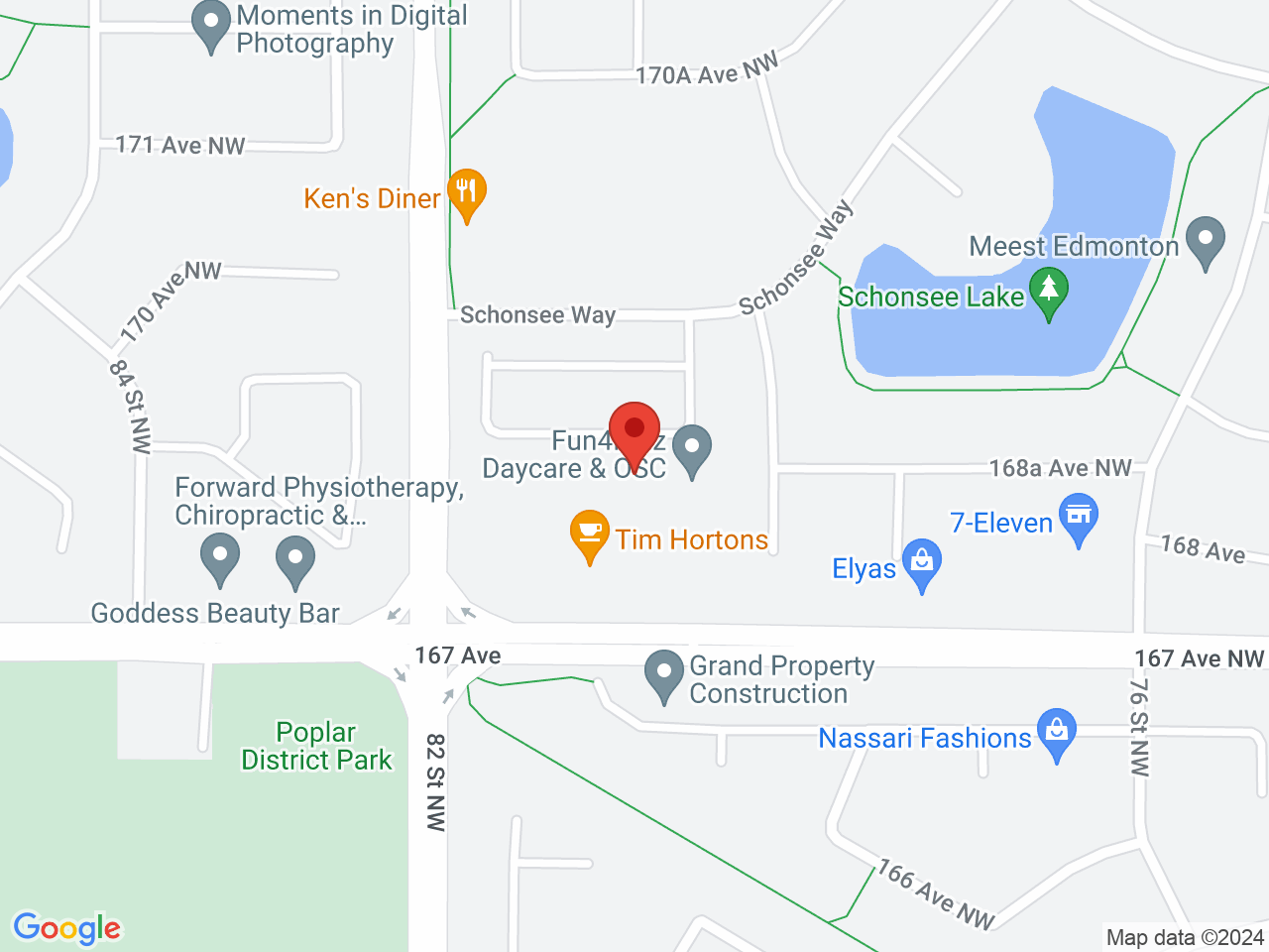 Street map for Lucid Cannabis, 8062-167 Ave NW, Edmonton AB