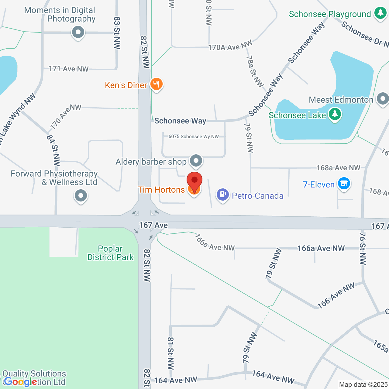 Street map for Lucid Cannabis, 8062-167 Ave NW, Edmonton AB