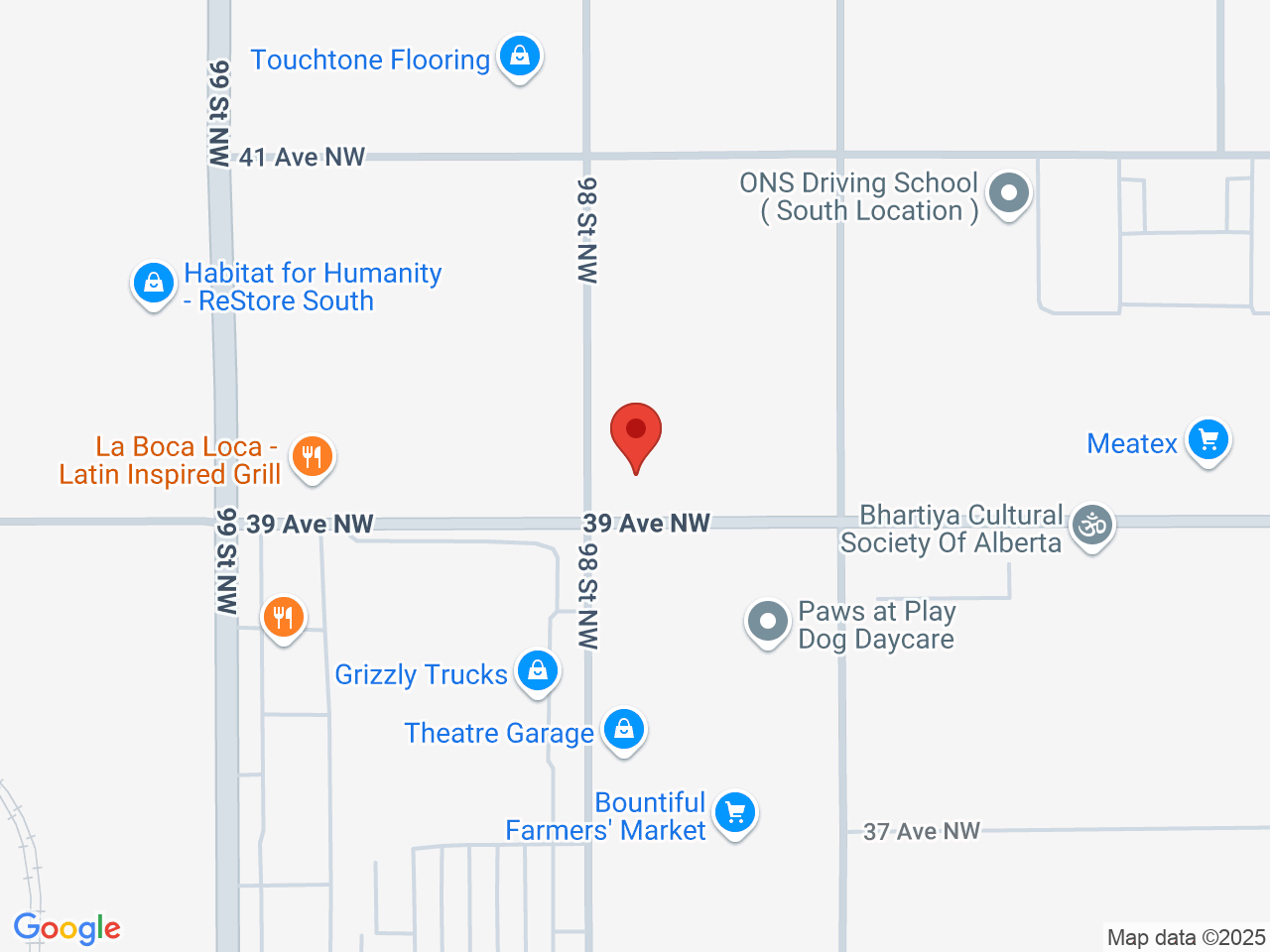 Street map for The Bud King, 116-9704 39 Ave. NW, Edmonton AB