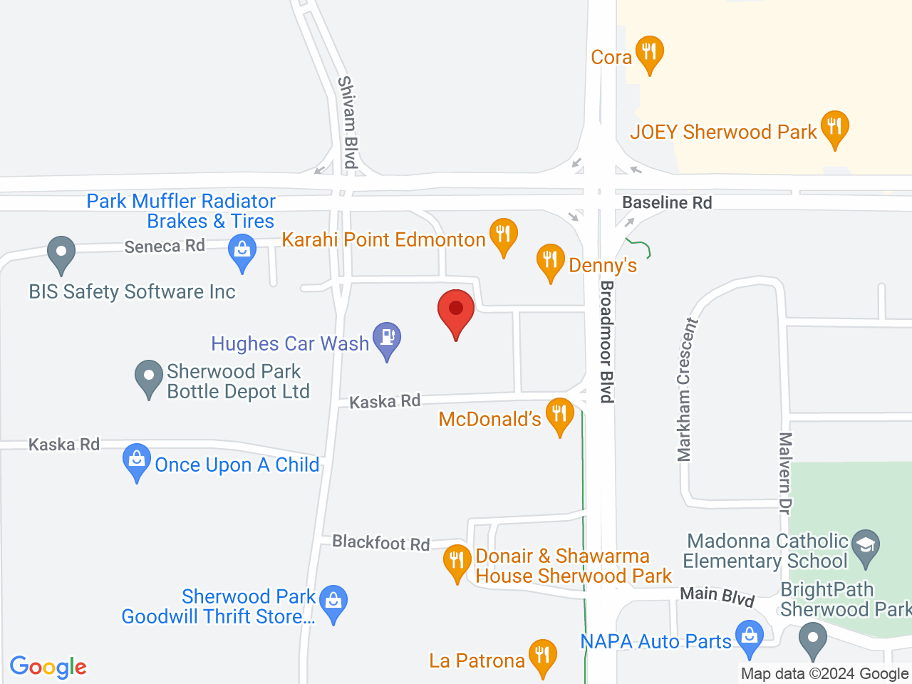 Street map for The Joint Cannabis, 20-975 Broadmoor Blvd., Sherwood Park AB