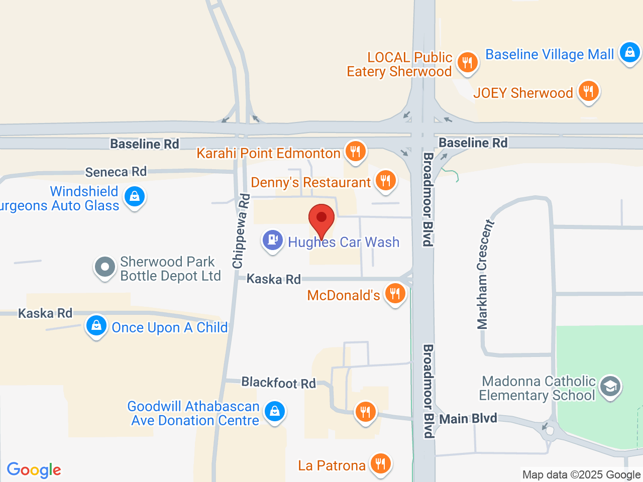 Street map for The Joint Cannabis, 20-975 Broadmoor Blvd., Sherwood Park AB