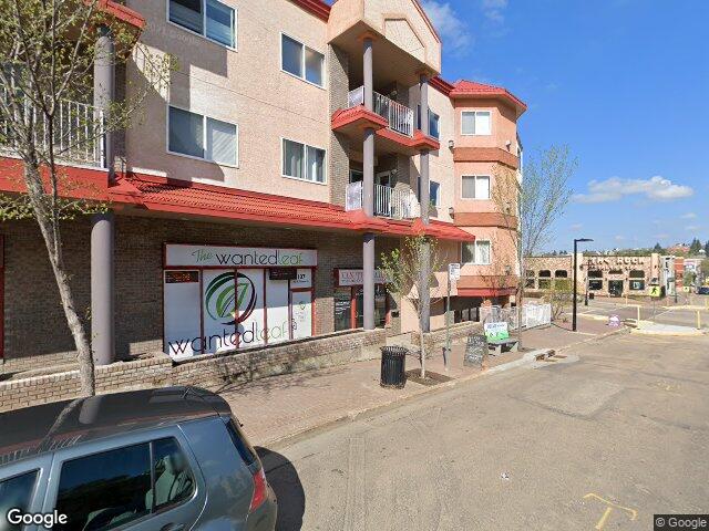 Street view for The Wanted Leaf, 107-50 St Thomas St., St Albert AB