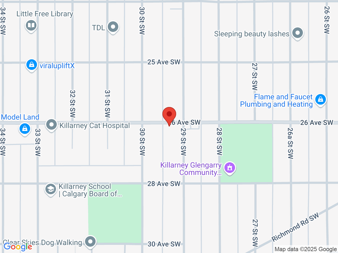 Street map for FOUR20 Killarney, 3011 26 Ave. SW, Calgary AB