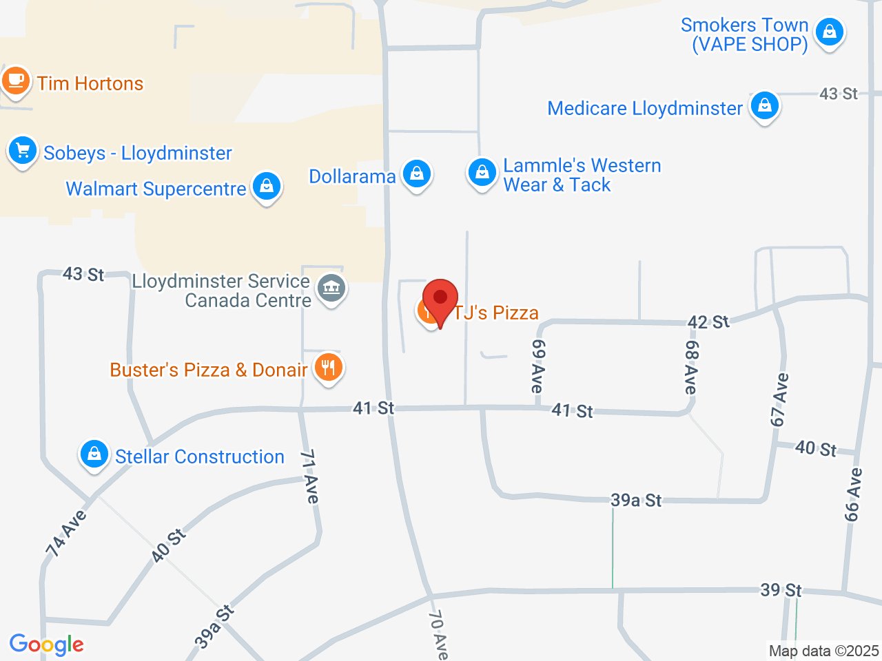 Street map for Value Buds Lloydminster, 4153 70 Ave., Lloydminster AB