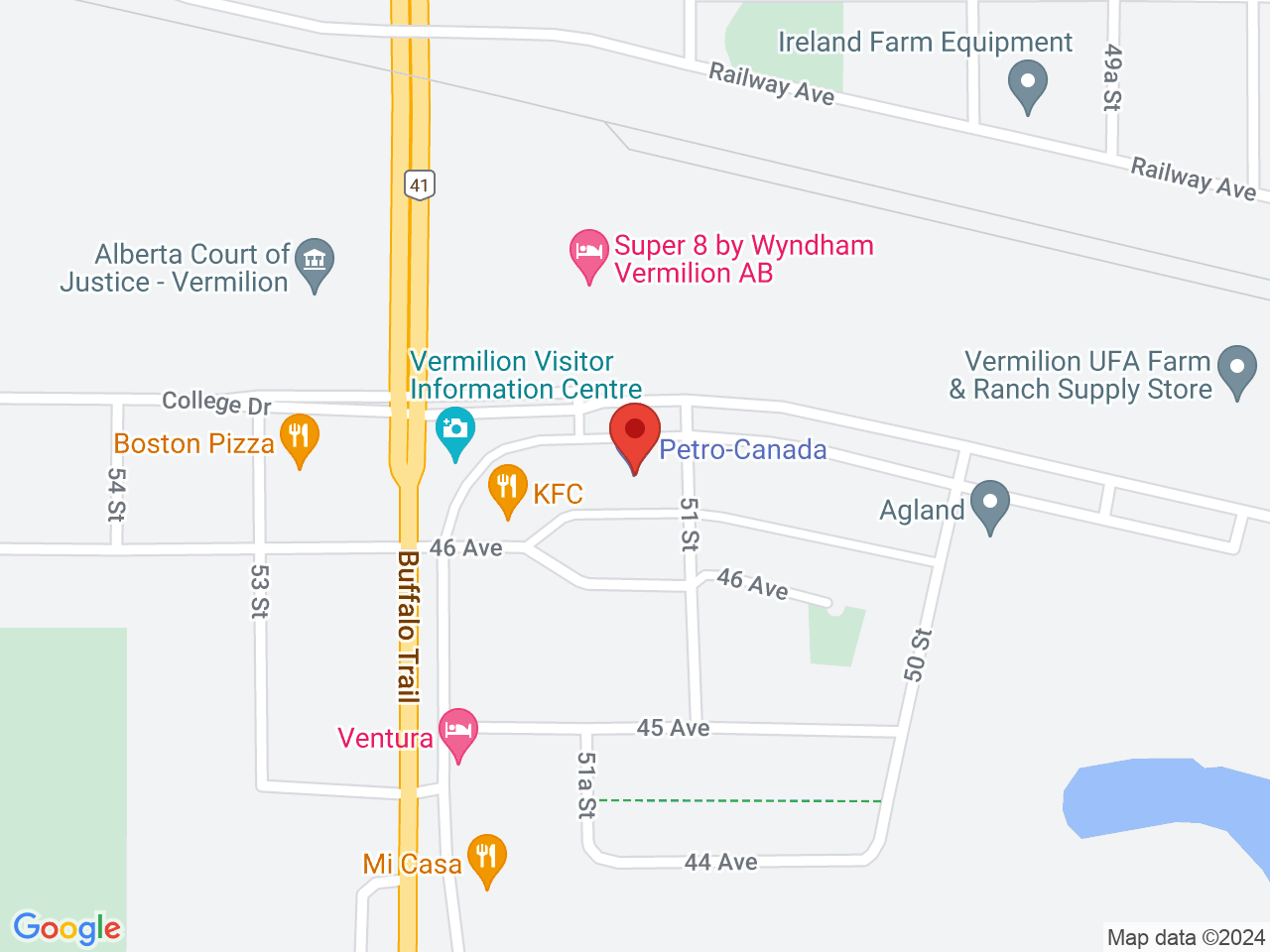 Street map for Value Buds Vermilion, 202-4121 51 St., Vermilion AB