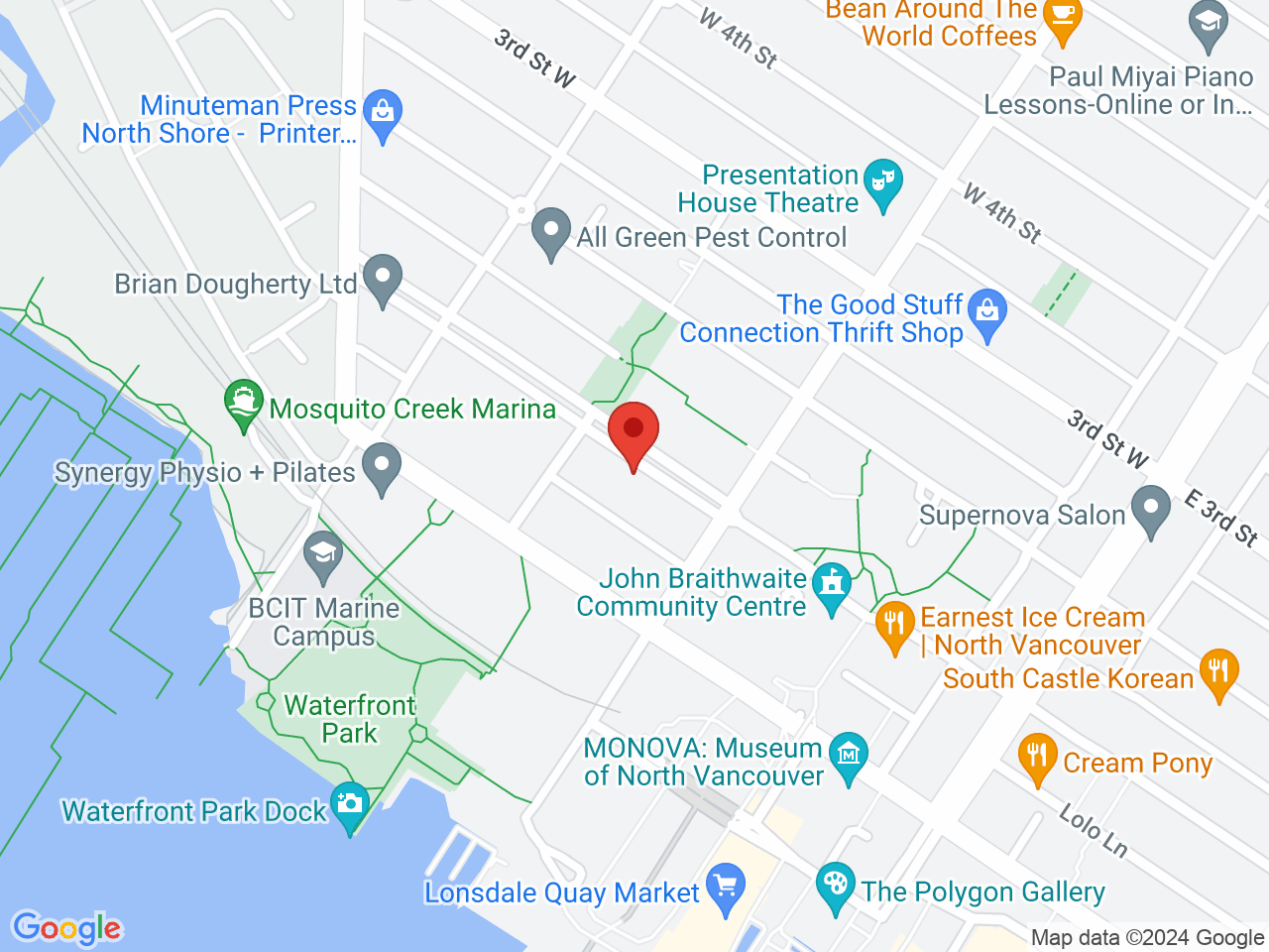 Street map for 1st Cannabis, 223 1st St W, North Vancouver BC