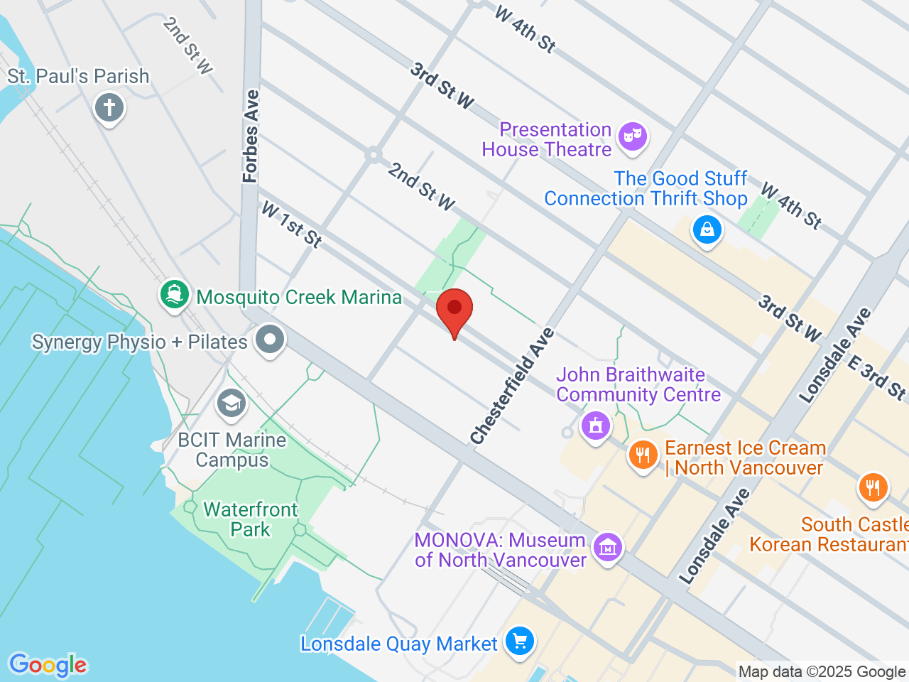 Street map for 1st Cannabis, 223 1st St W, North Vancouver BC