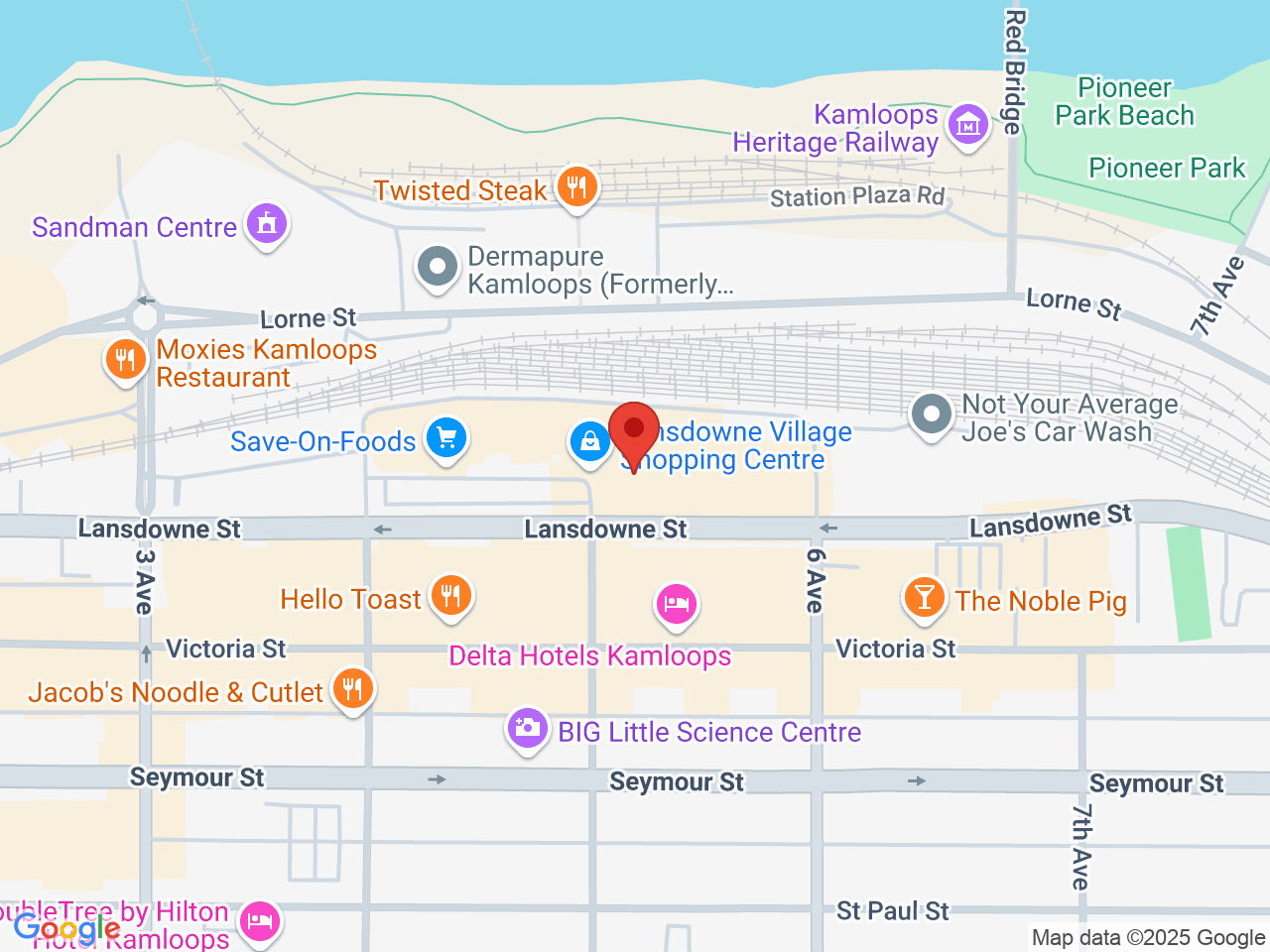 Street map for BC Cannabis Store Lansdowne, 350 - 450 Lansdowne St., Kamloops BC