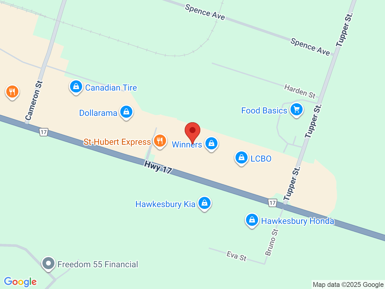 Street map for One Plant, 454 County Rd 17, Hawkesbury ON