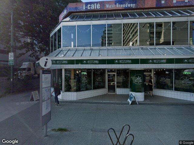 Street view for WestCanna Retail Store, 700 Broadway W, Vancouver BC