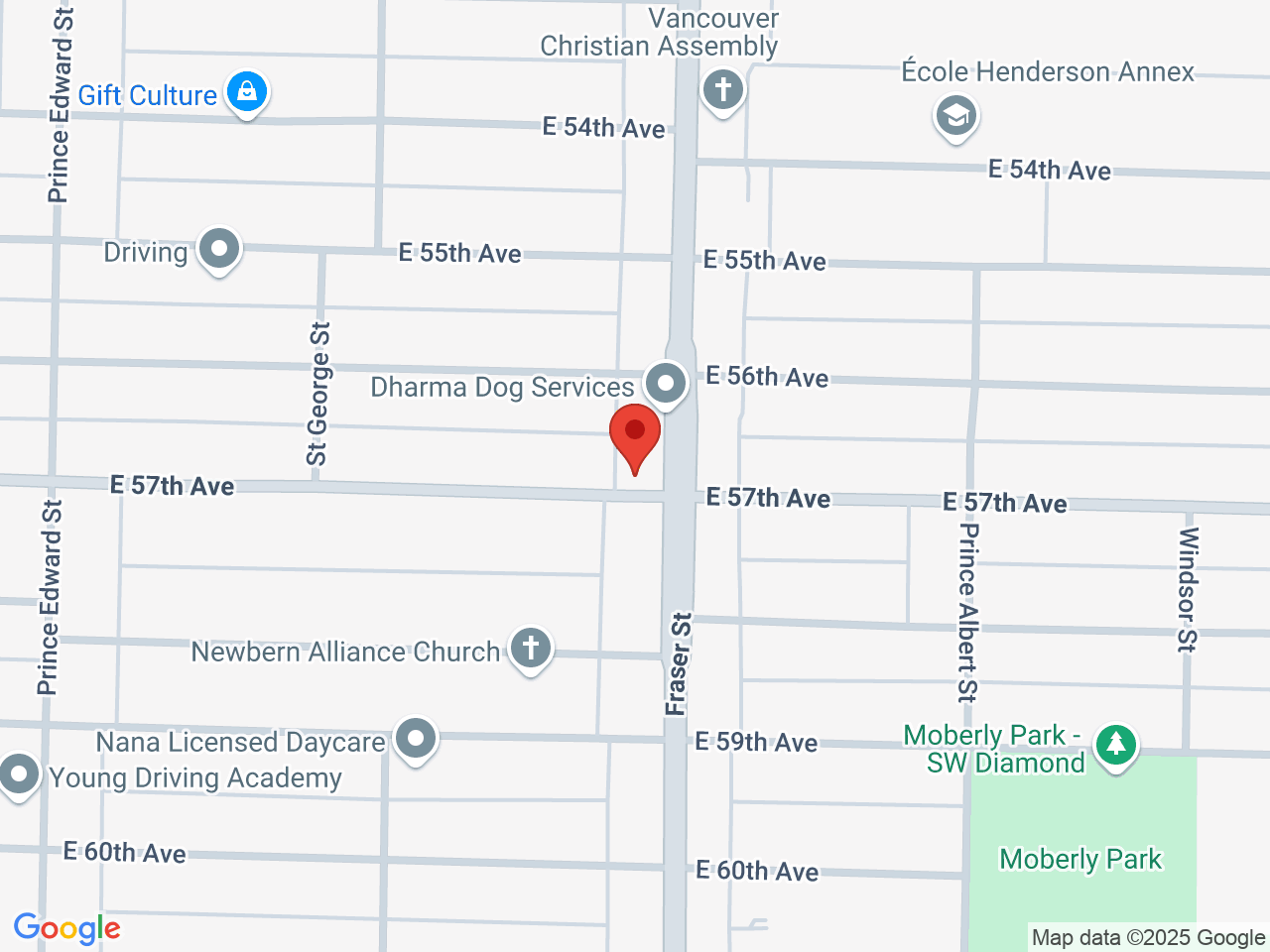 Street map for Camino Cannabis, 7291-7289 Fraser St, Vancouver BC