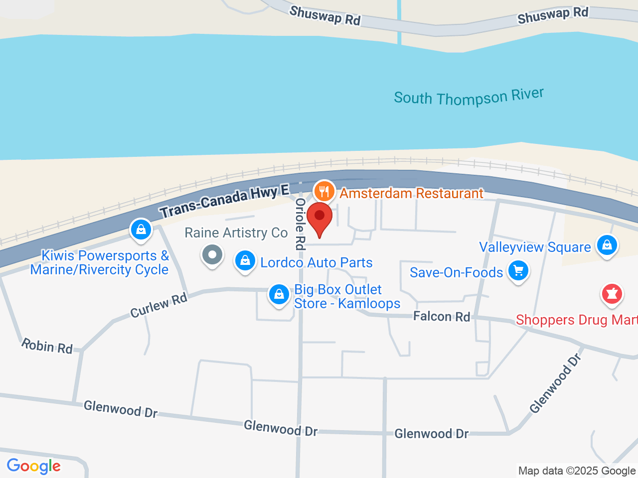 Street map for Clarity Cannabis Kamloops, 5-111 Oriole Rd., Kamloops BC