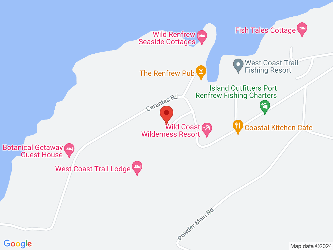 Street map for Earth to Sky Cannabis, 17293 Parkinson Rd, Port Renfrew BC