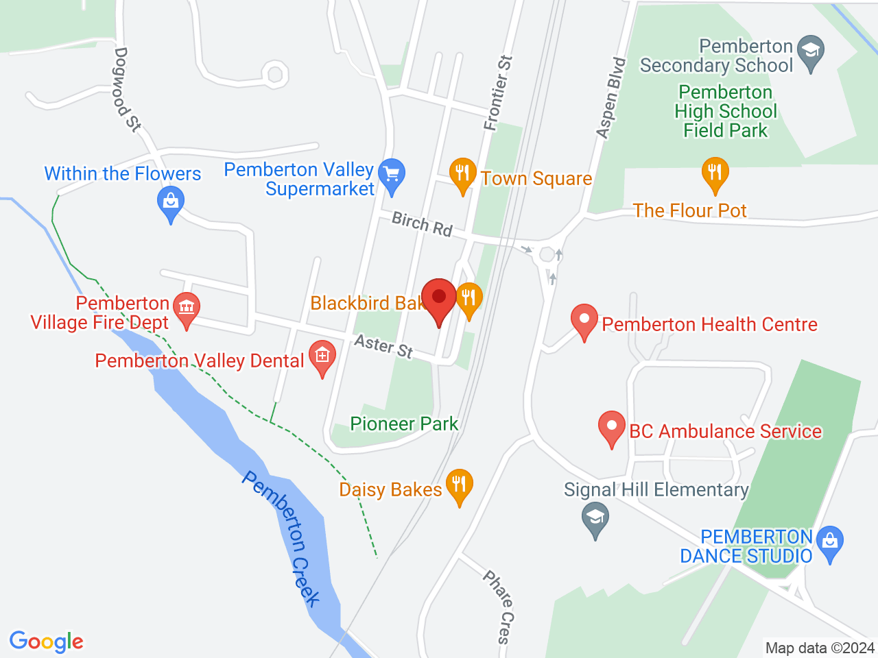 Street map for GP Cannabis Store, 7423 Frontier St, Pemberton BC