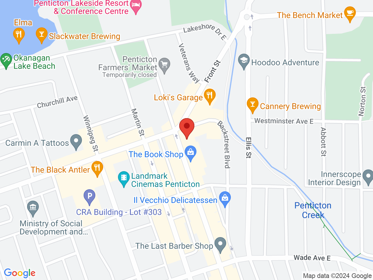 Street map for A Little Bud Penticton, 210 Main St., Penticton BC