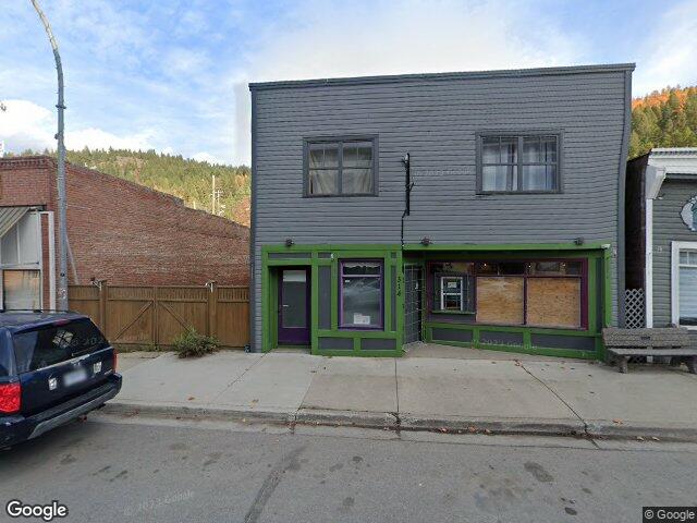 Street view for Baggy's Cannabis Store, 314 S Copper Ave, Greenwood BC