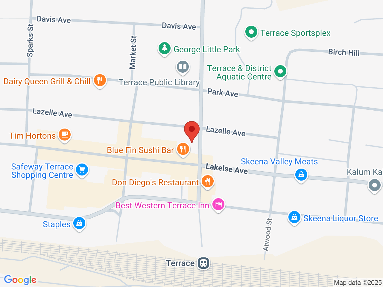 Street map for Hive Cannabis Terrace, 3227 Kalum St., Terrace BC