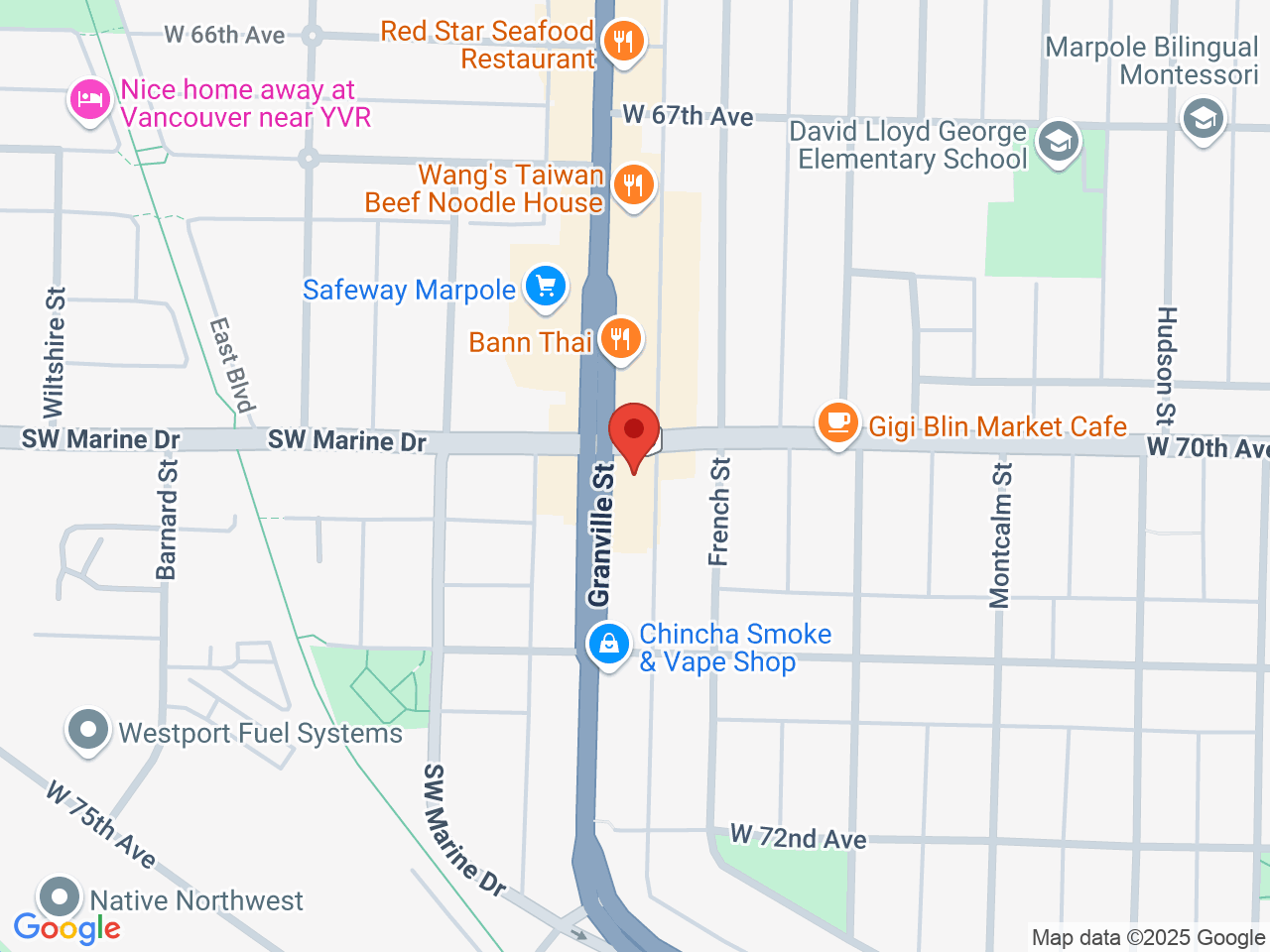 Street map for Value Buds Granville, 8602 Granville St., Vancouver BC