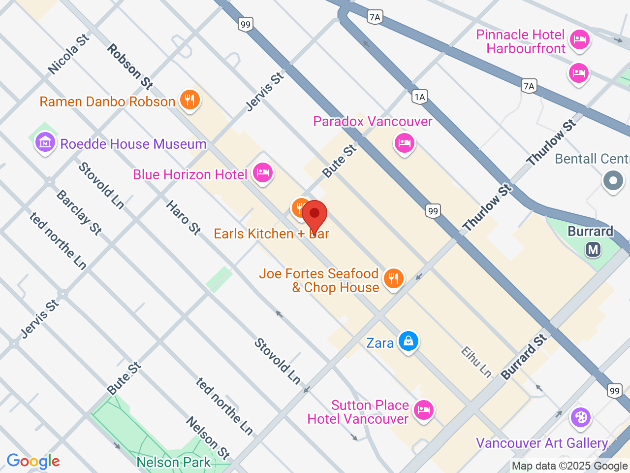 Street map for Value Buds Robson, 1173 Robson St., Vancouver BC