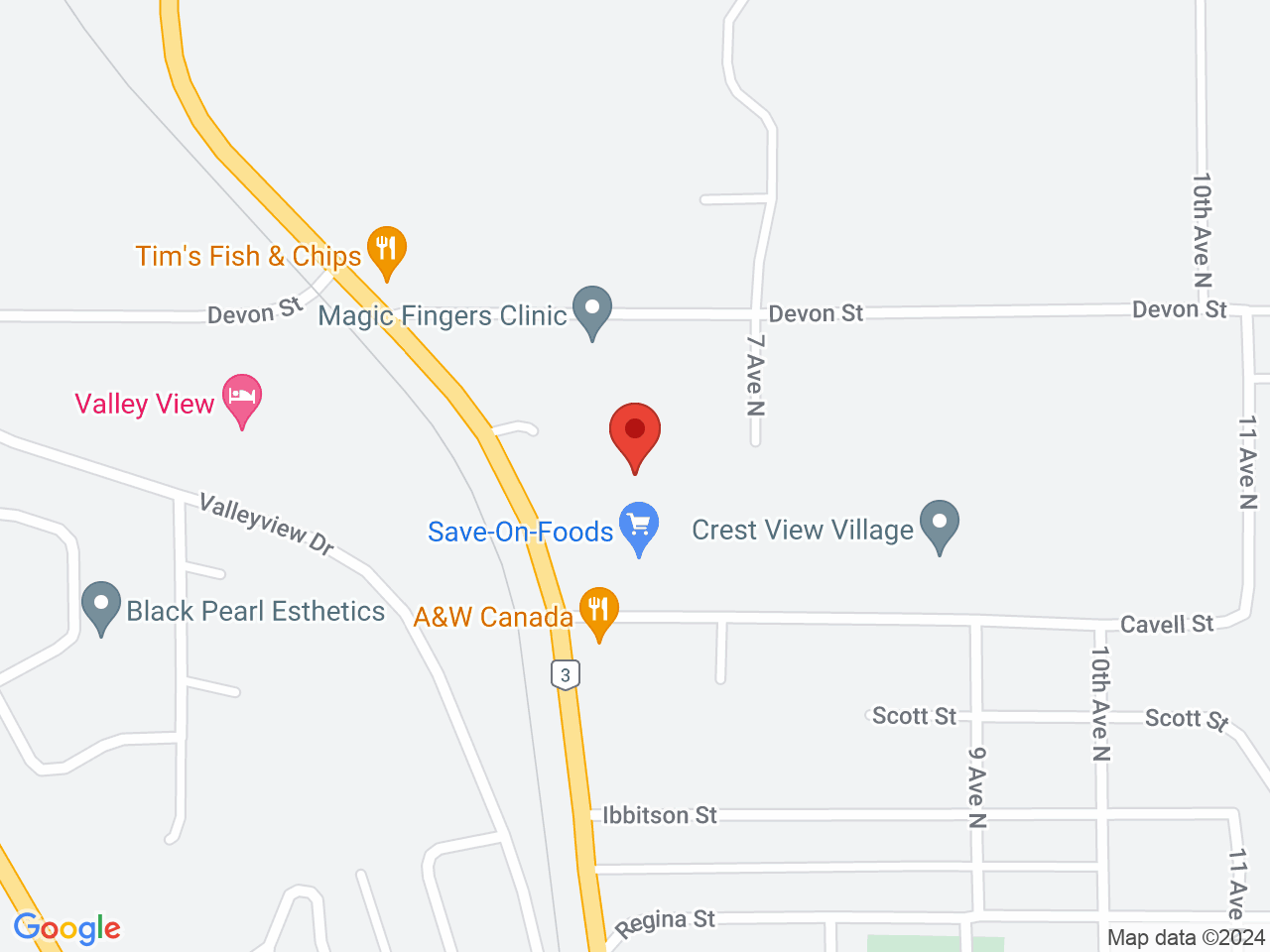 Street map for Jimmy's Cannabis Shop Creston Valley Mall, 1000 Northwest Blvd #5, Creston BC