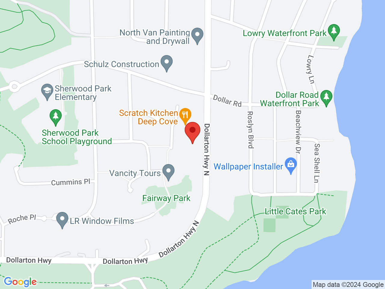 Street map for Muse Cannabis, 385 Dollarton Hwy N, North Vancouver BC