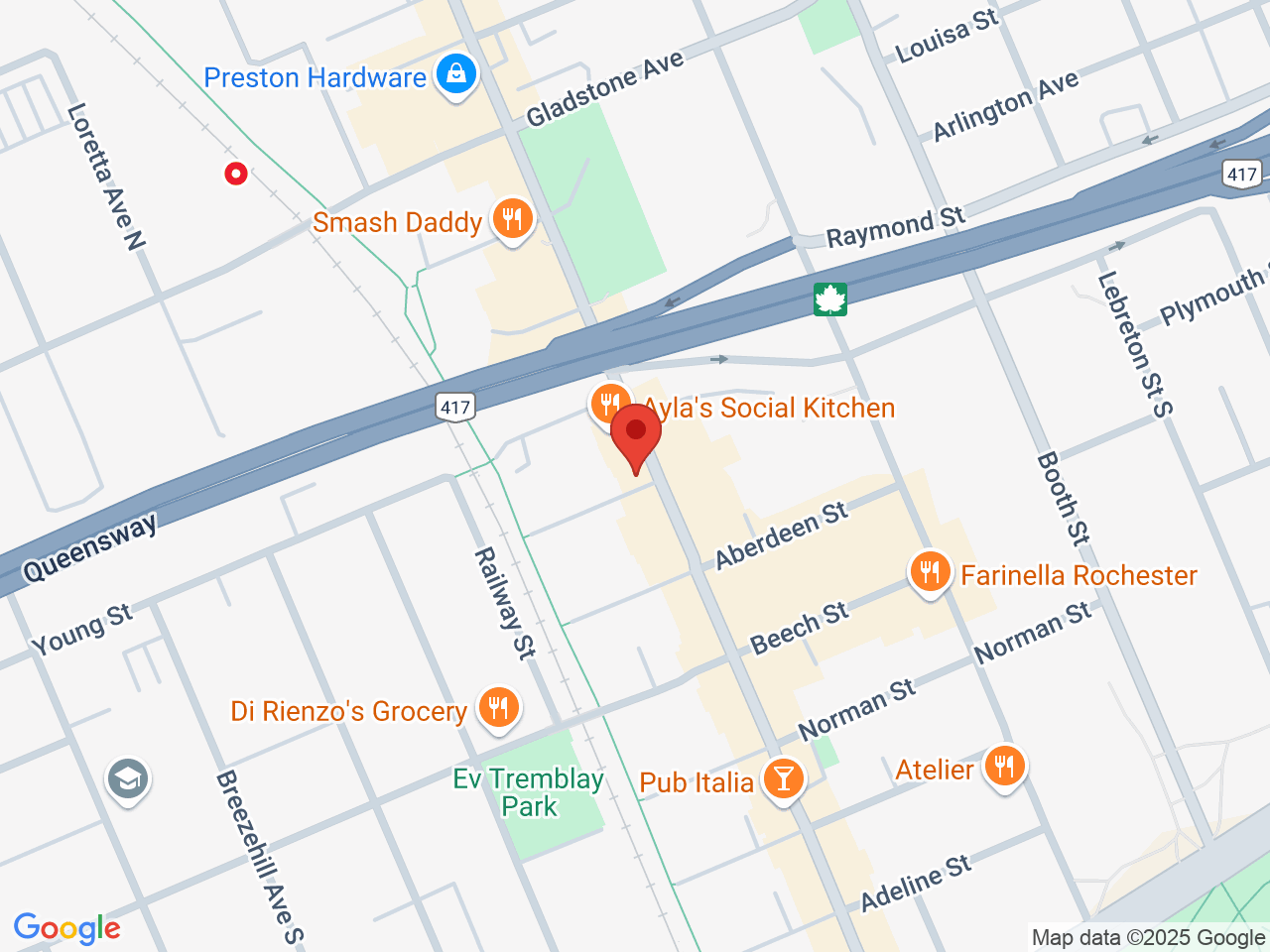 Street map for Capital Cannabis, 352 Preston St, Ottawa ON