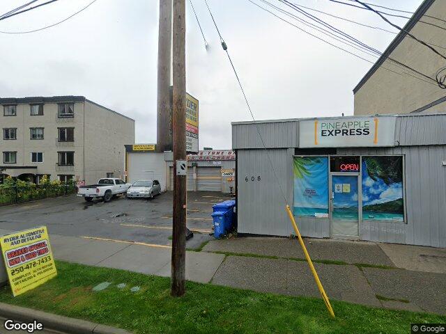 Street view for Pineapple Express, 608 Esquimalt Rd., Victoria BC