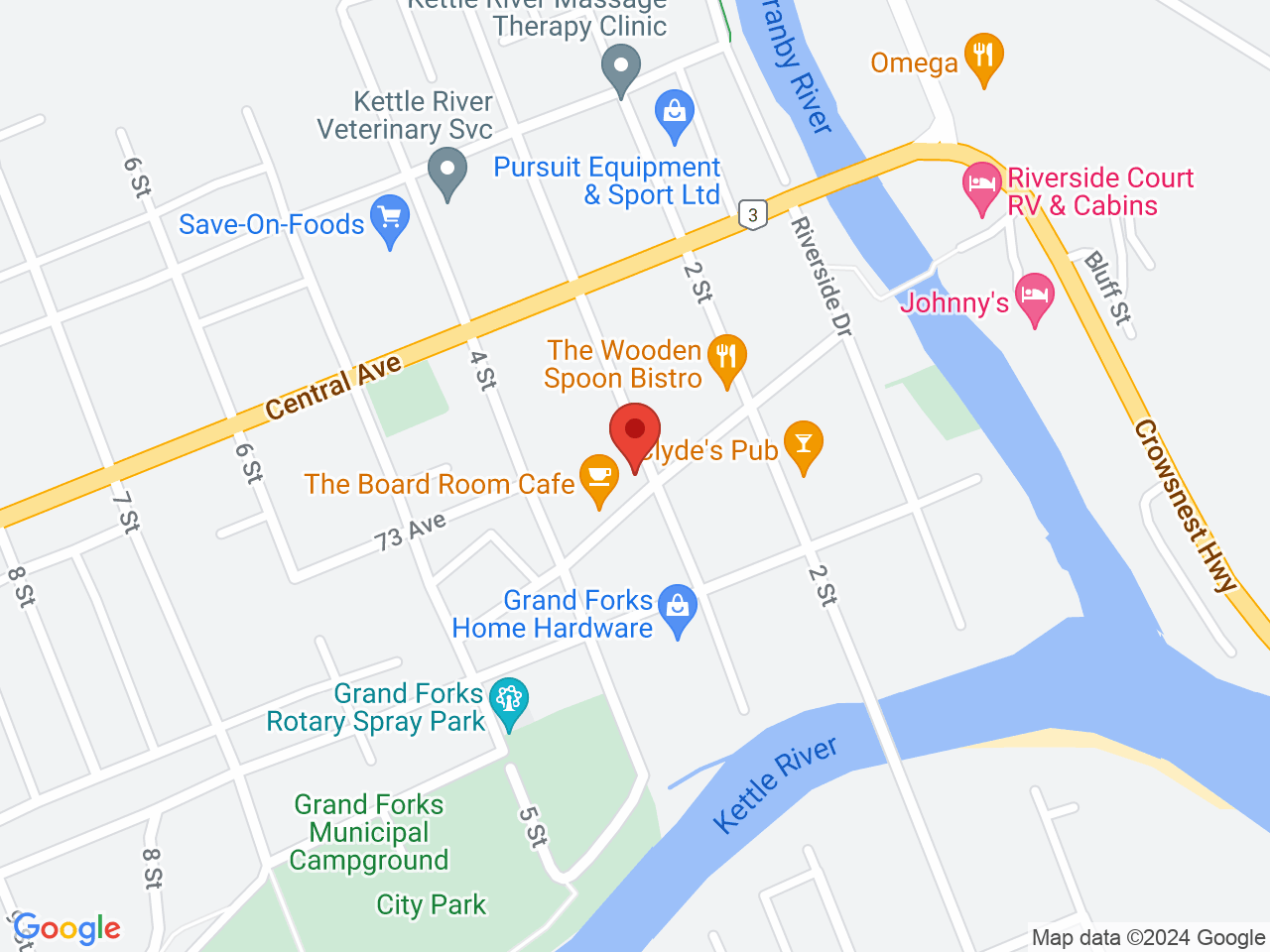 Street map for Quantum 1 Cannabis Grand Forks, 317 Market Ave, Grand Forks BC