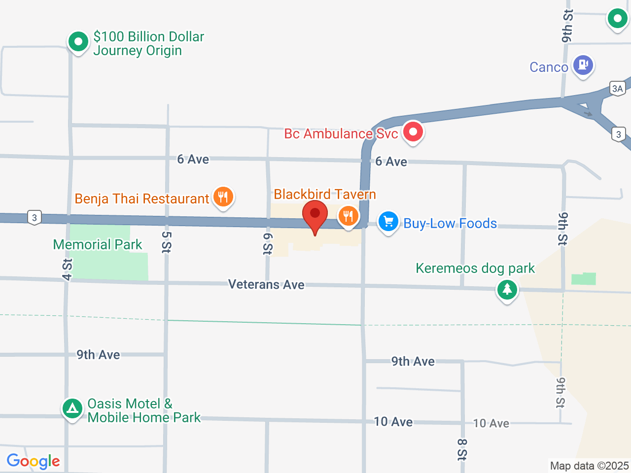 Street map for Quantum 1 Cannabis Keremeos, 615 7th Ave, Keremeos BC