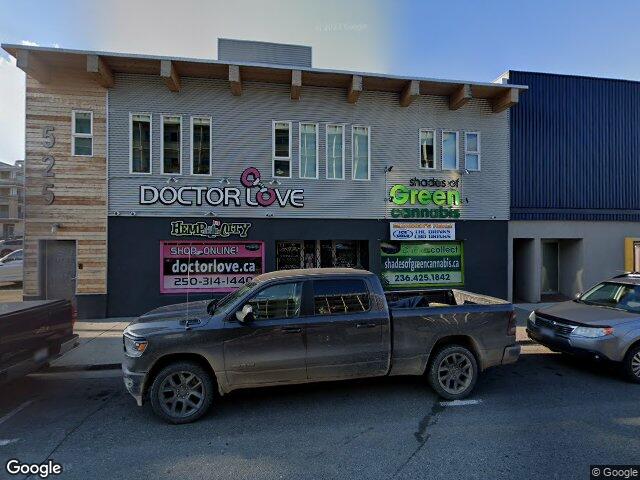 Street view for Shades of Green Cannabis, 519 Victoria St, Kamloops BC
