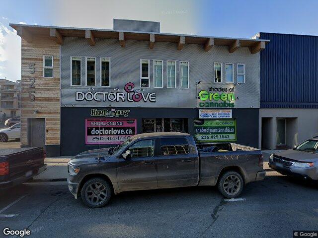 Street view for Shades of Green Cannabis, 519 Victoria St, Kamloops BC