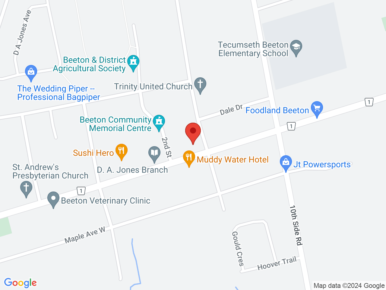 Street map for Cannabis Xpress, 8 Main St W, Beeton ON