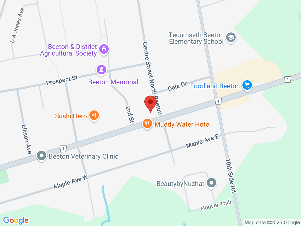 Street map for Cannabis Xpress, 8 Main St W, Beeton ON