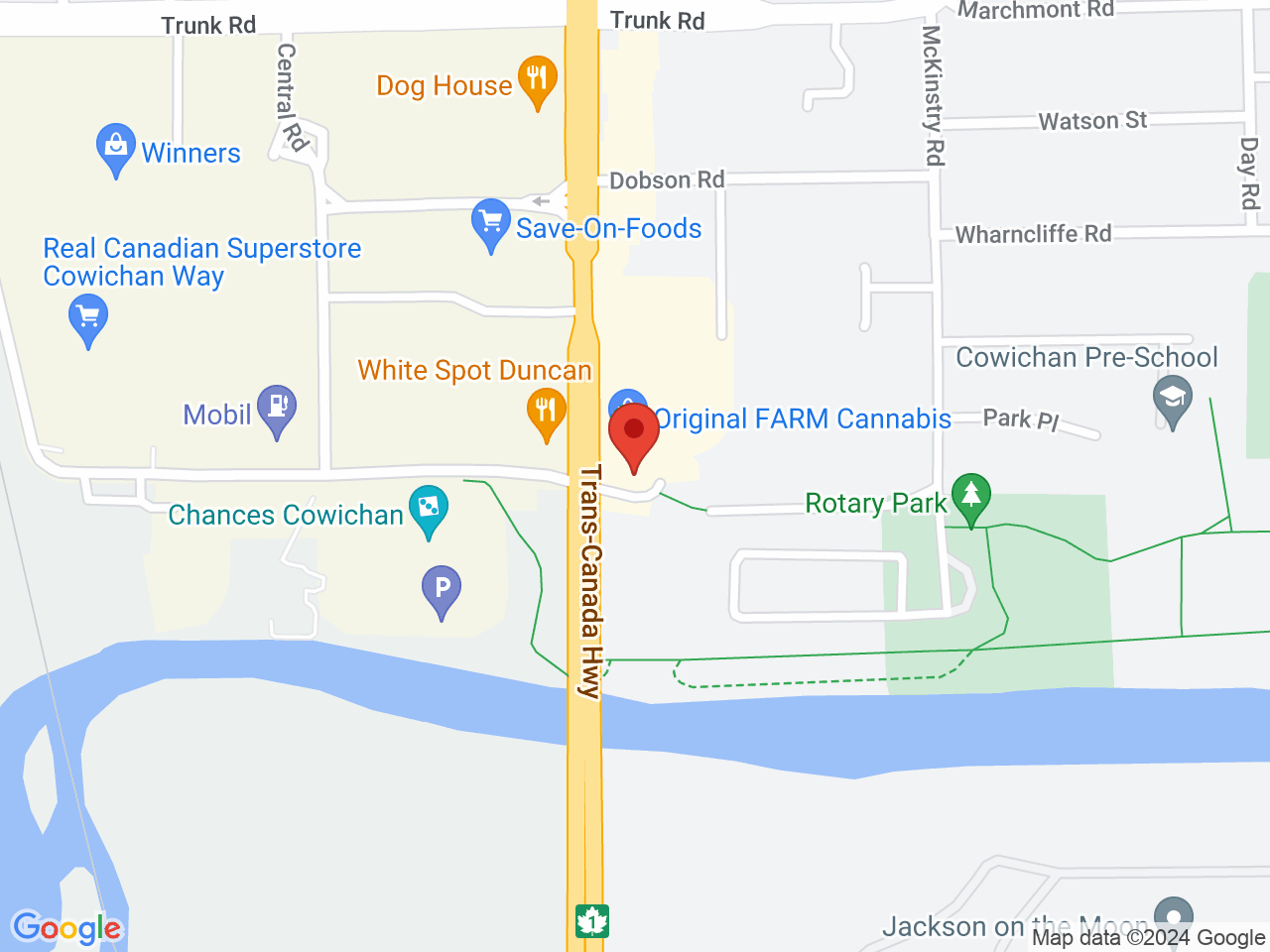 Street map for The Original FARM Duncan, 130 Trans Canada Highway, Duncan BC