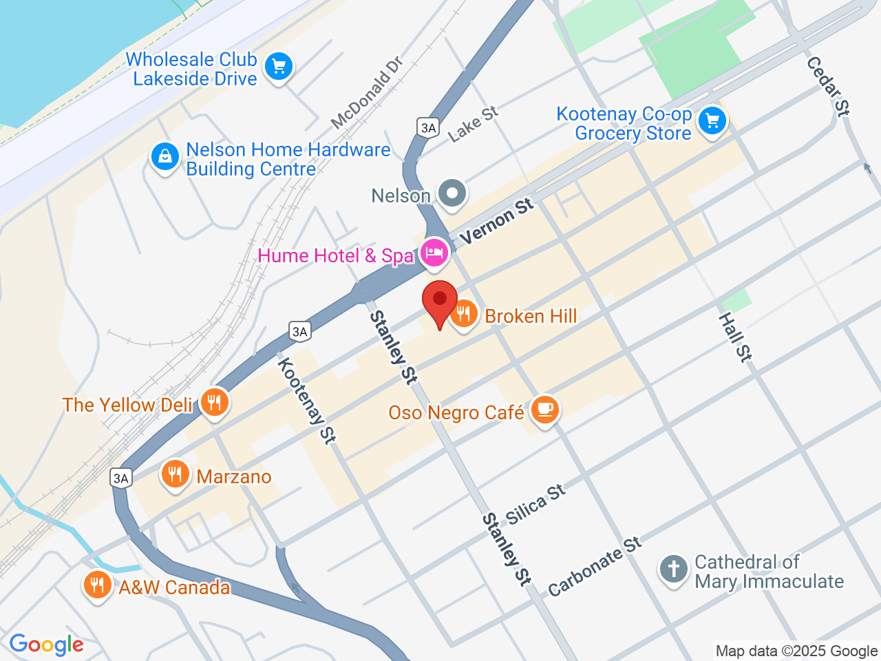 Street map for The POTORIUM, 441 Baker St., Nelson BC