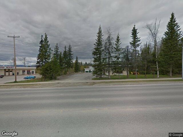 Street view for Tony's Headshop and Cannabis Retail, 120 Mackenzie Blvd, Mackenzie BC