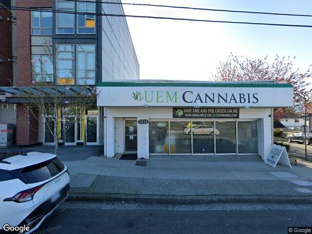 Street view for UEM Cannabis, 1605 Renfrew St, Vancouver BC