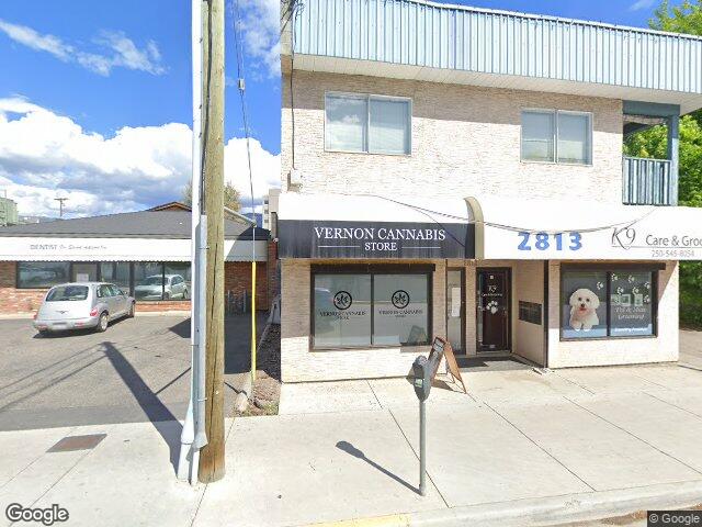 Street view for Vernon Cannabis Store, 2813A 35 St., Vernon BC
