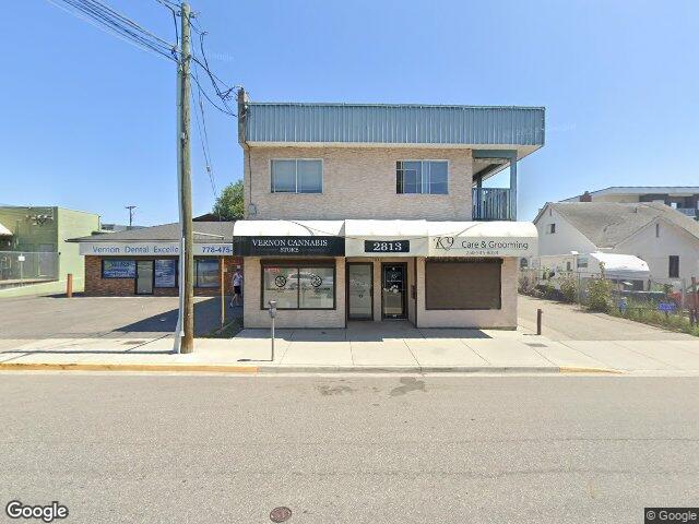 Street view for Vernon Cannabis Store, 2813A 35 St., Vernon BC