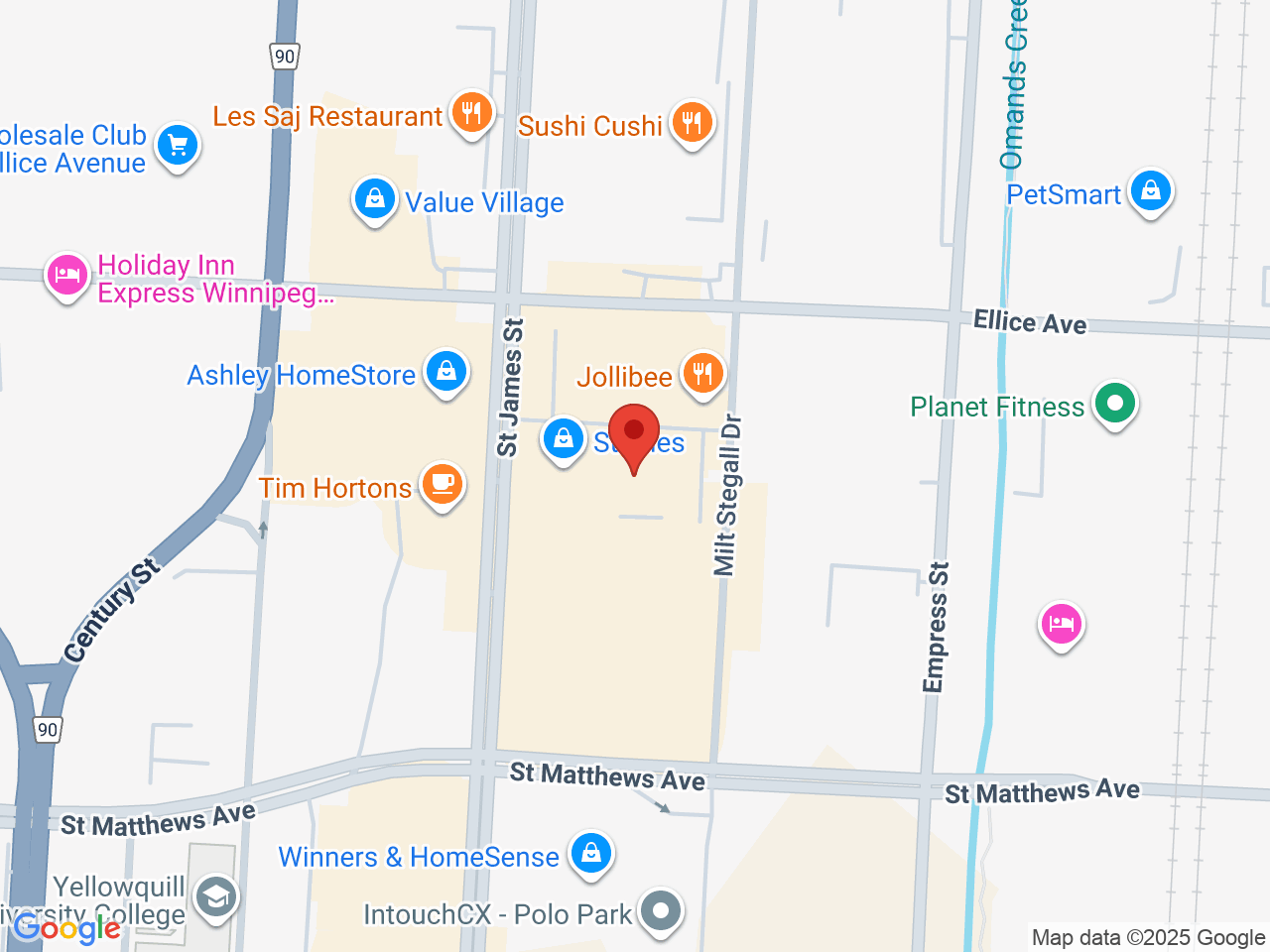 Street map for Garden Variety Ellice, Unit 620 - 1424 Ellice Ave., Winnipeg MB