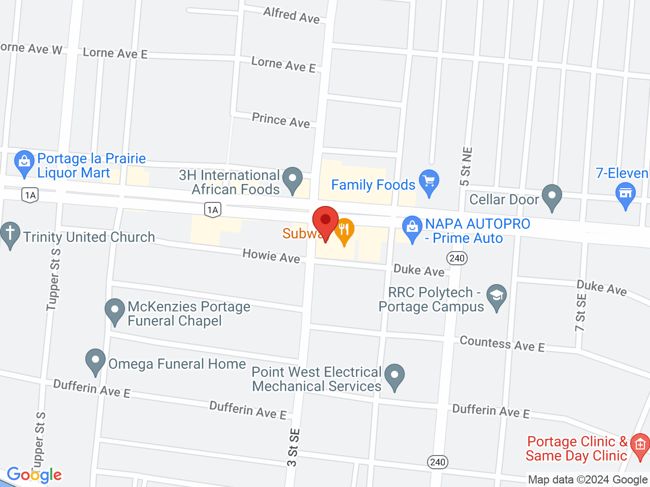 Street map for Tokyo Smoke Portage la Prairie, 309 E Saskatchewan Ave., Portage la Prairie MB