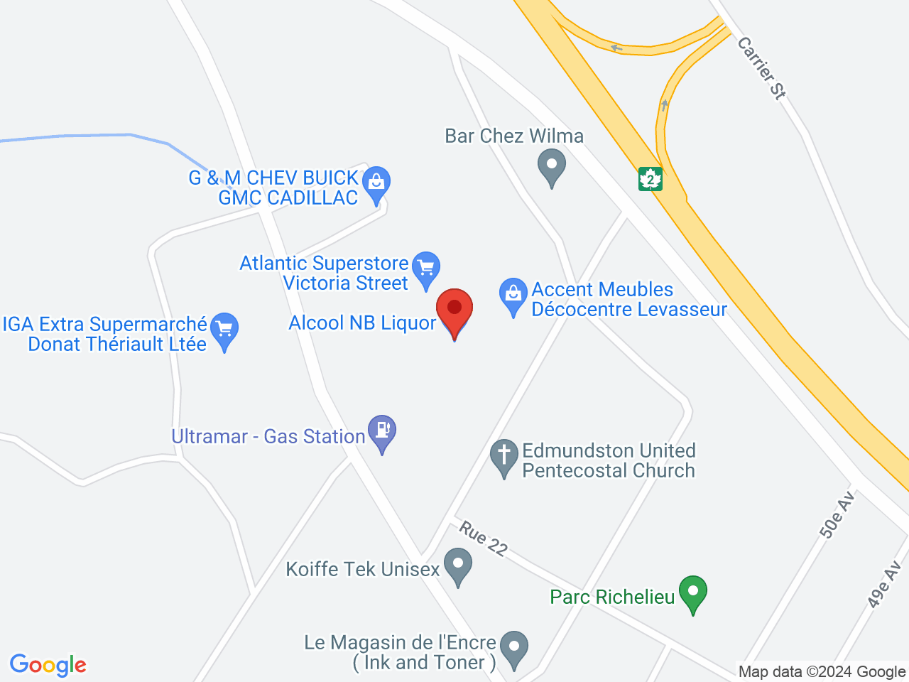 Street map for Cannabis NB Edmundston, 575B Victoria, Edmundston NB
