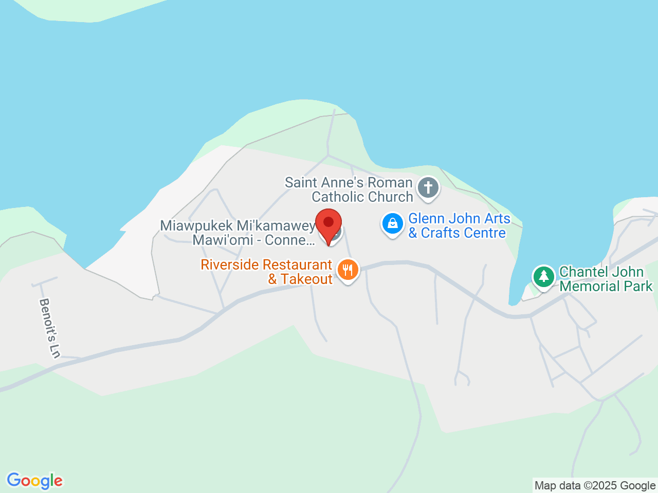 Street map for Miawpukek Cannabis Boutique, 19 Miawpukek Dr., Conne River NL