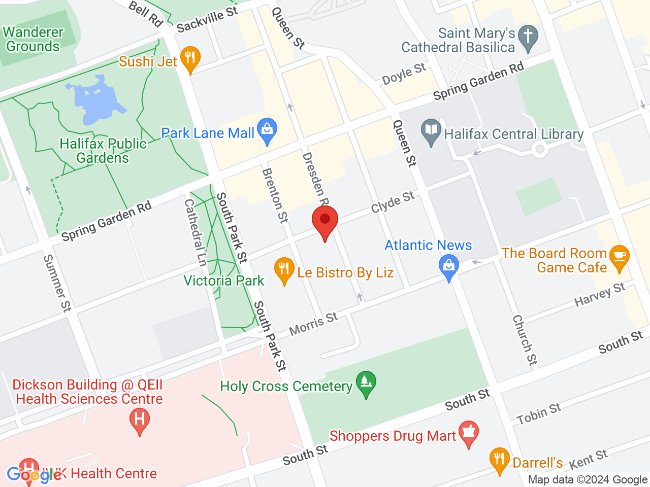 Street map for NSLC Cannabis Clyde St., 5540 Clyde St., Halifax NS