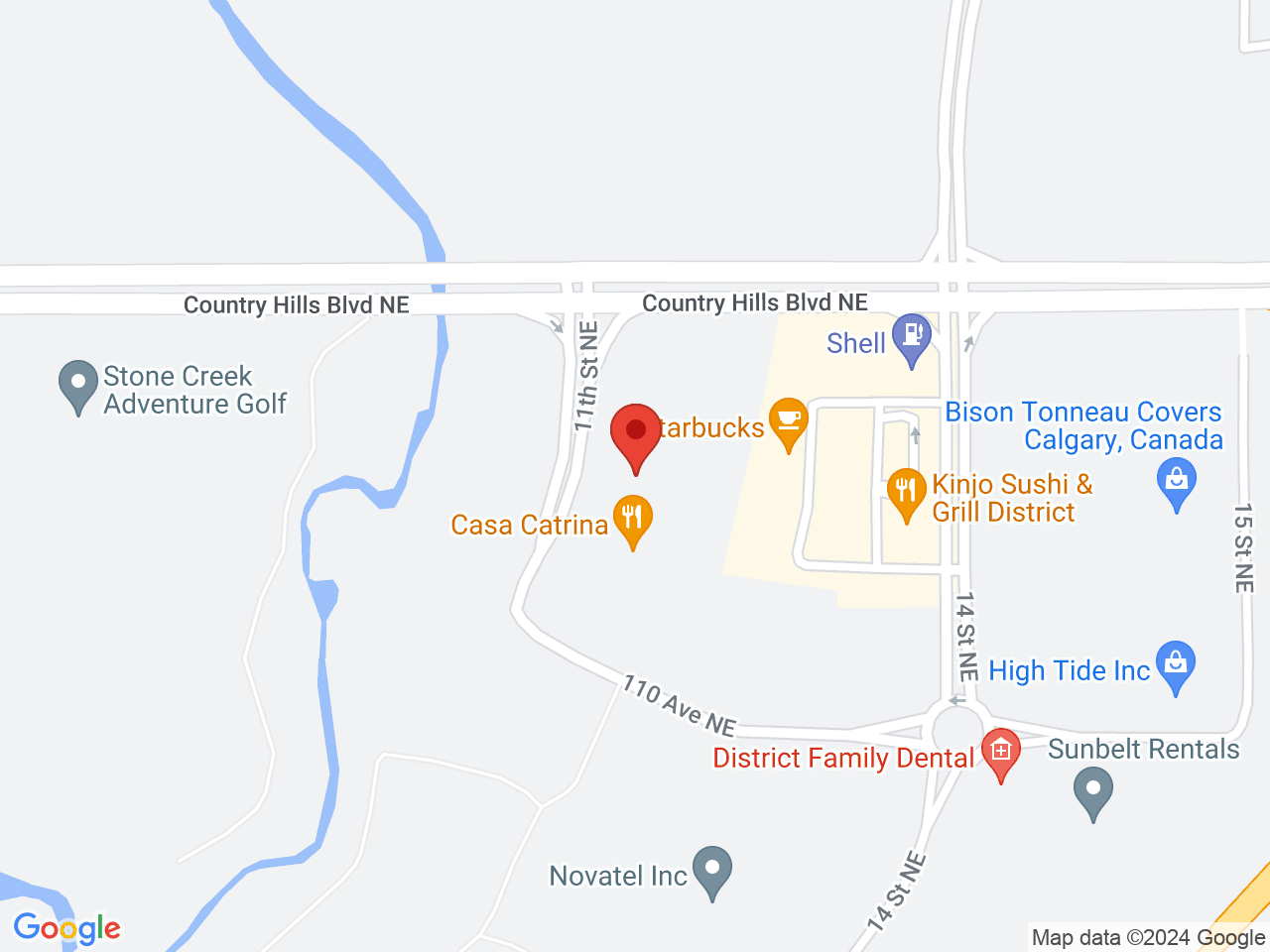 Street map for Canna Cabana District, 11130 11th St NE, Calgary AB